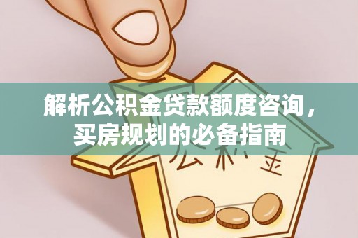 鄂伦春解析公积金贷款额度咨询，买房规划的必备指南
