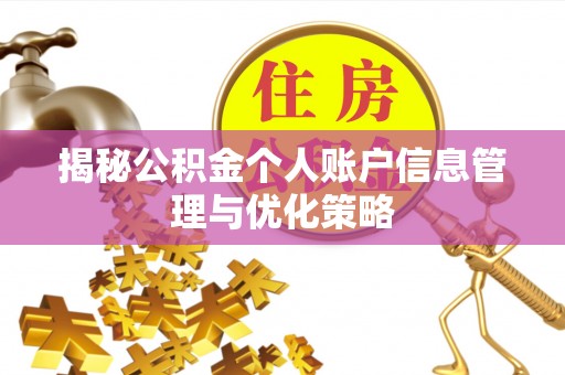 鄂伦春揭秘公积金个人账户信息管理与优化策略