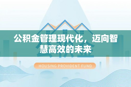 鄂伦春公积金管理现代化，迈向智慧高效的未来