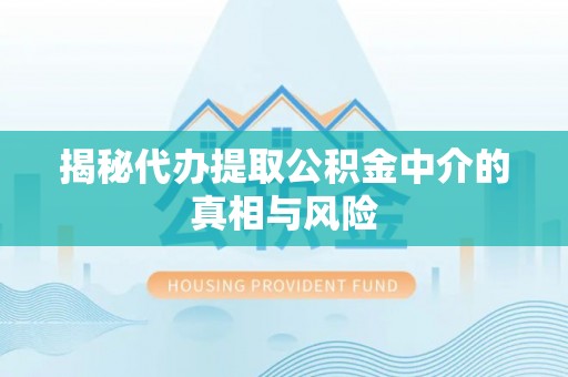 鄂伦春揭秘代办提取公积金中介的真相与风险